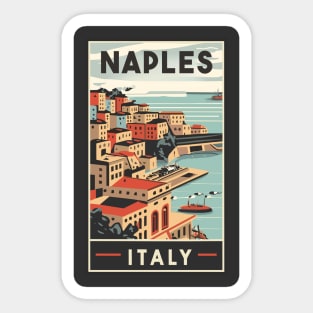 A Vintage Travel Art of Naples - Italy Sticker